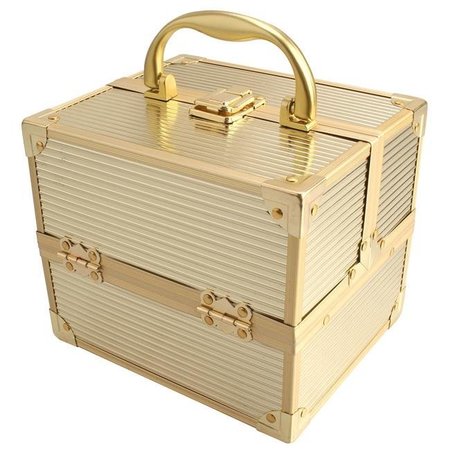 TZ CASE TZ Case AB-14 GGS Compact Makeup Case  Gold Stripe AB-14 GGS